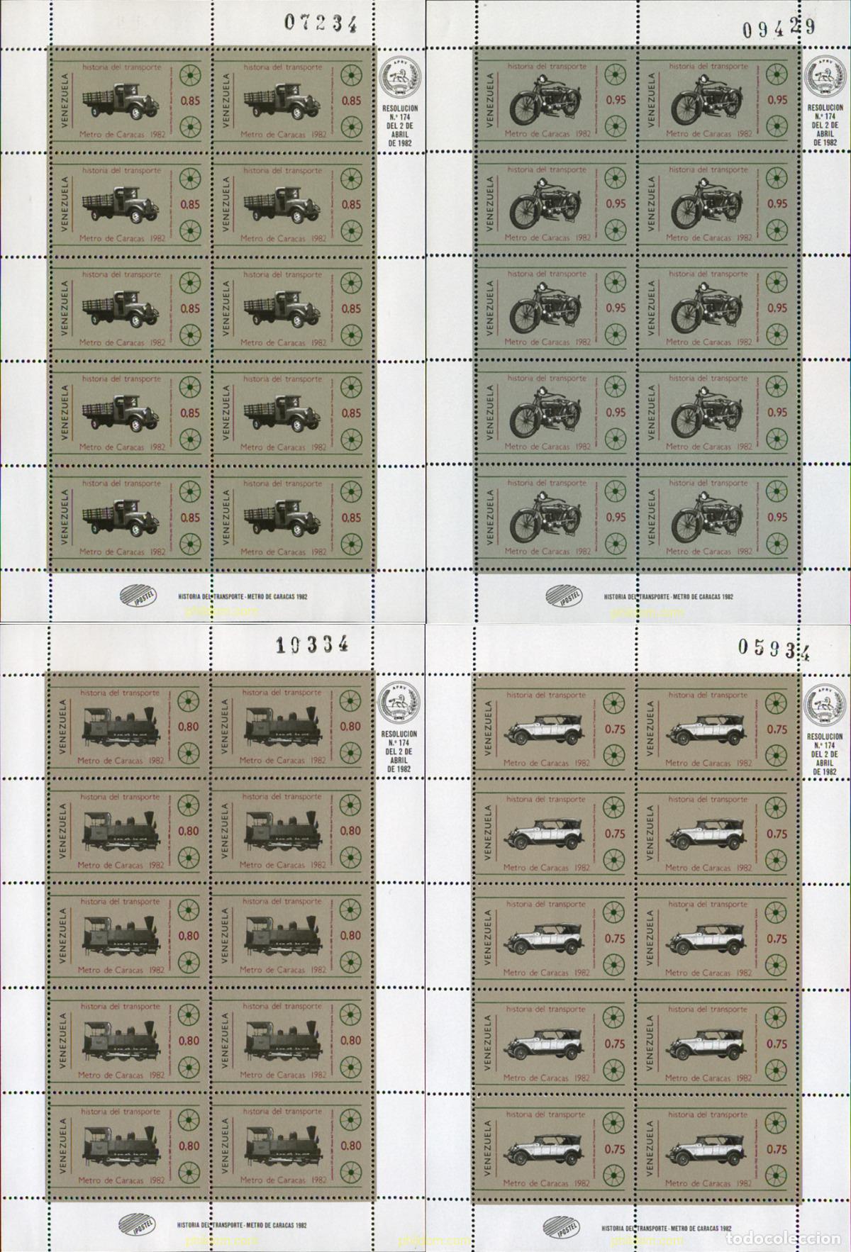 Sellos: 151116 MNH VENEZUELA 1983 HISTORIA DEL TRANSPORTE