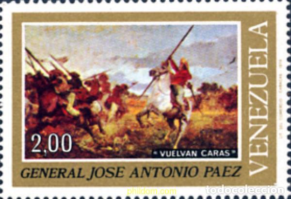 Stamps: 680415 MNH VENEZUELA 1973 CENTENARIO DE LA MUERTE DE JOSE ANTONIO PAEZ