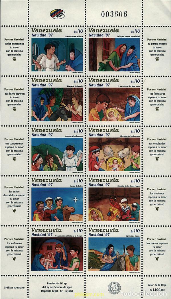 Sellos: 178708 MNH VENEZUELA 1997 NAVIDAD