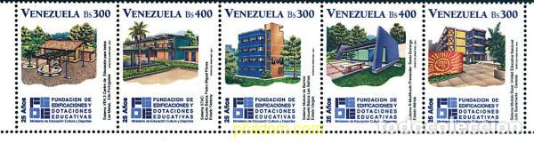 Sellos: 5334 MNH VENEZUELA 2001 25 ANIVERSARIO DE LA FUNDACION DE EDIFICACIONES Y DOTACIONES EDUCATIVAS