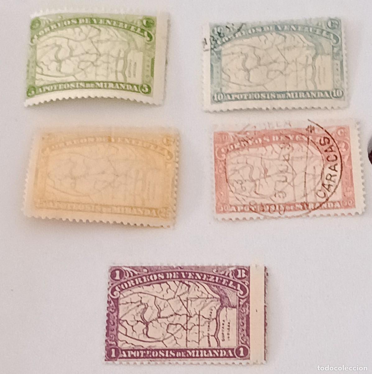 Sellos: Sellos Venezuela 1896, 80 aniver. de la muerte del General Francisco de Miranda.