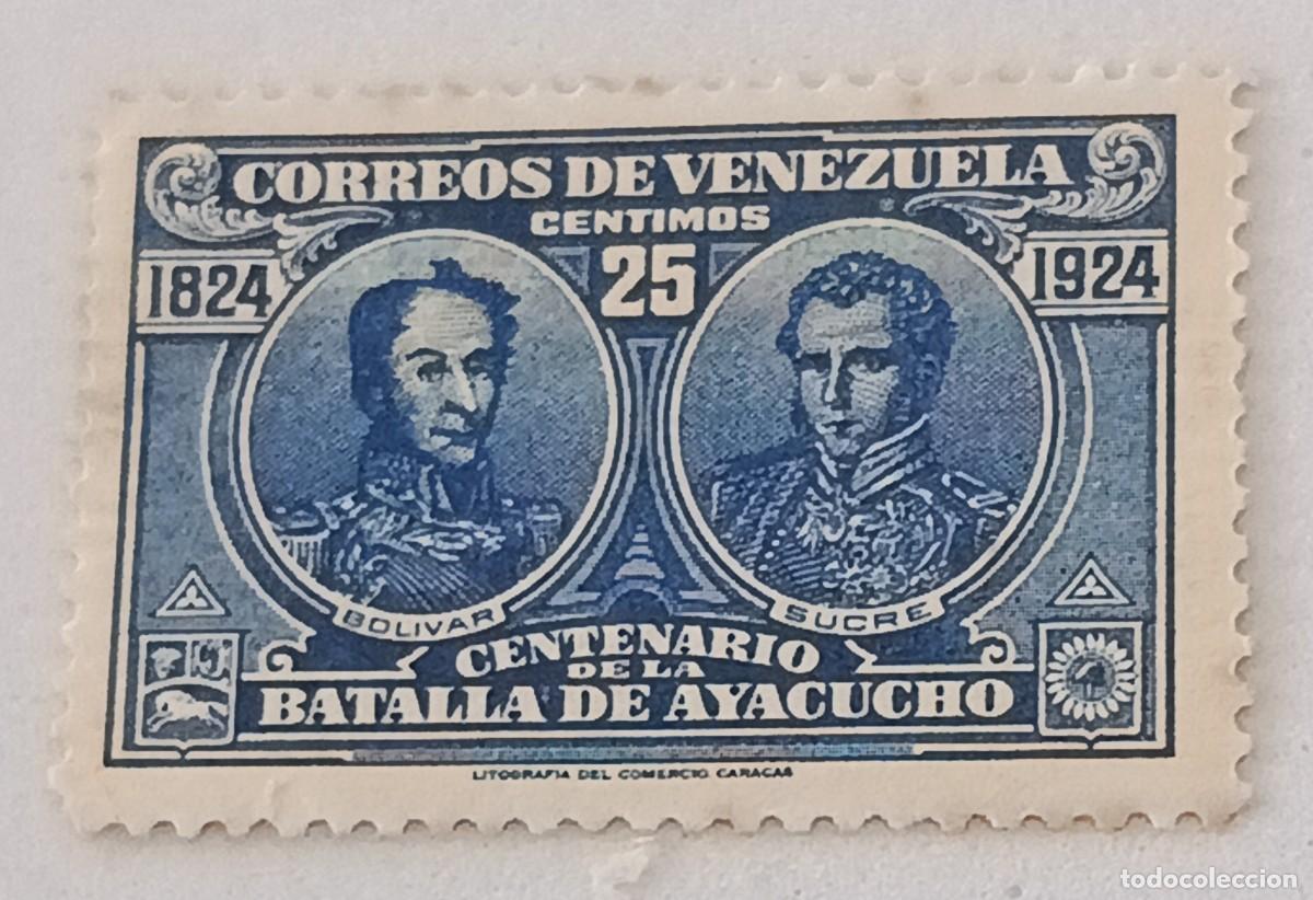 Sellos: Sellos Venezuela 1924, Centenario de la batalla de Ayacucho