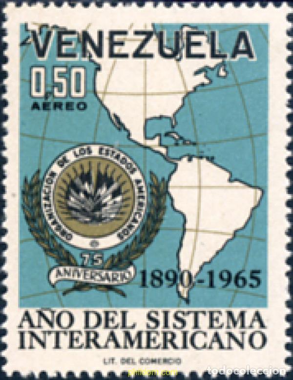 Sellos: 144868 MNH VENEZUELA 1965 75 ANIVERSARIO DE LA ORGANIZACION DE ESTADOS AMERICANOS