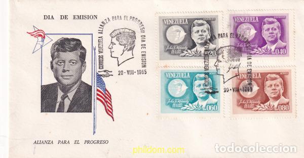 Sellos: 563255 MNH VENEZUELA 1965 ALIANZA PARA EL PROGRESO Y ANIVERSARIO DE LA MUERTE J.F KENNEDY
