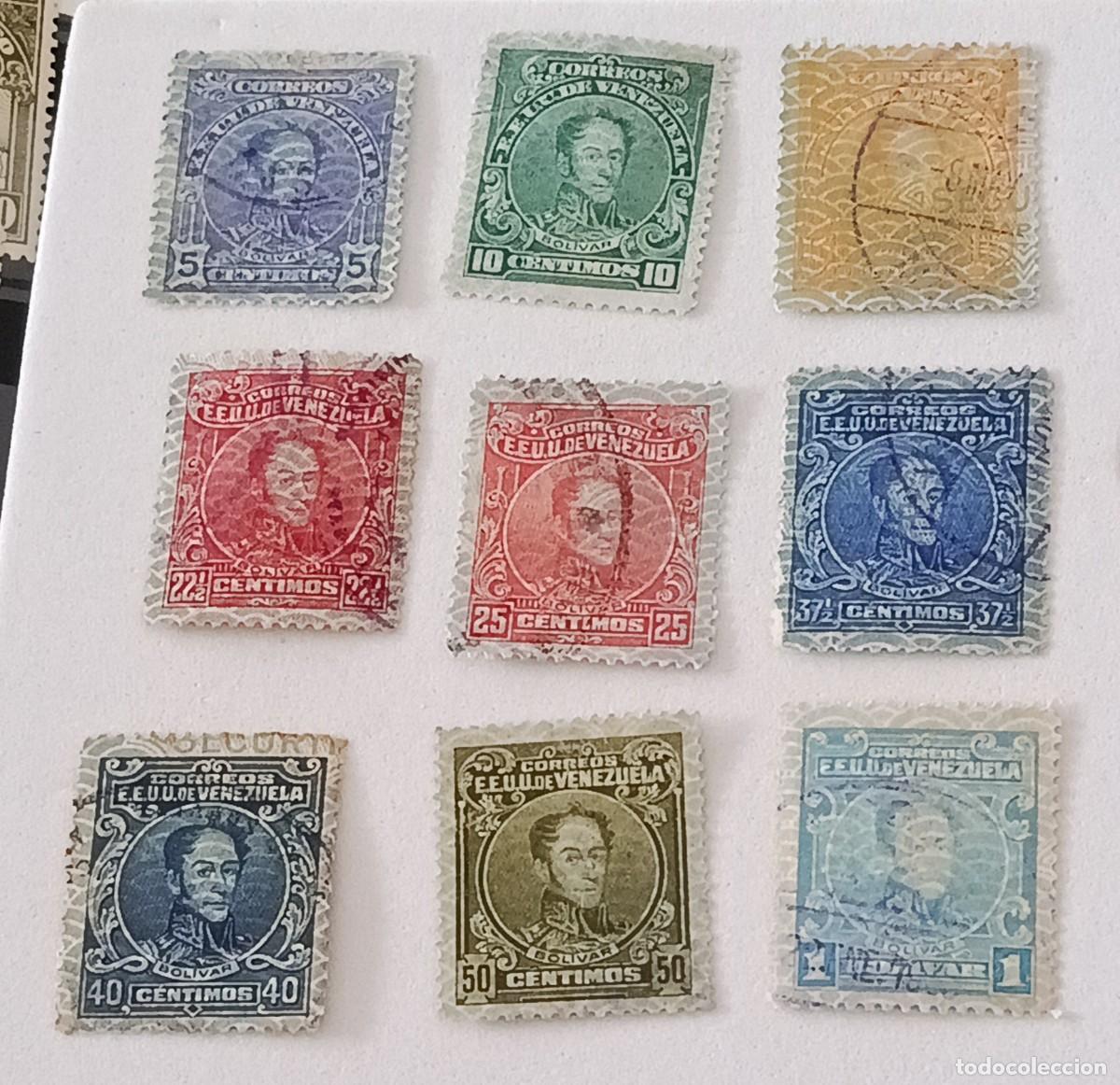 Sellos: Sellos Venezuela 1932-1938, Sim&oacute;n Bol&iacute;var, impreso sobre papel de seguridad.