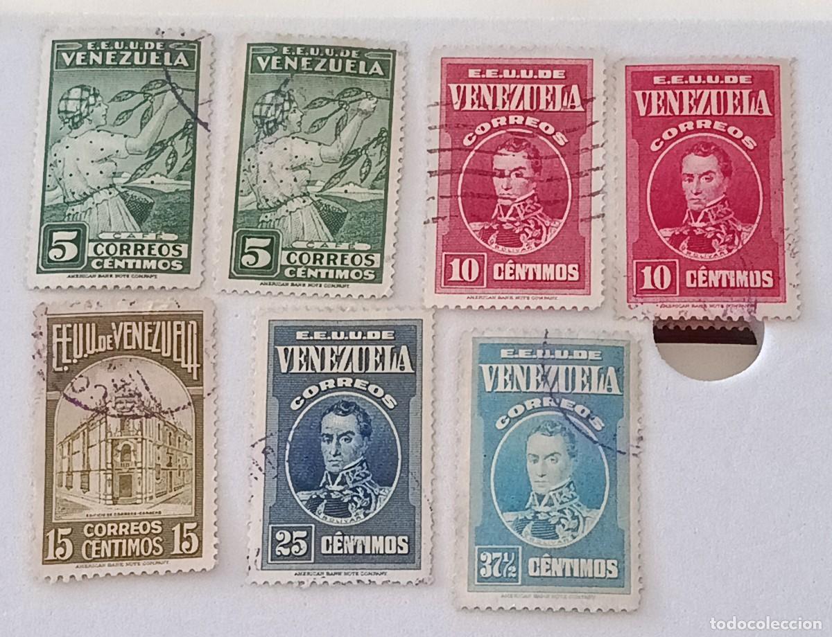 Sellos: Sellos Venezuela 1938, Sim&oacute;n Bol&iacute;var y la central general de correos.
