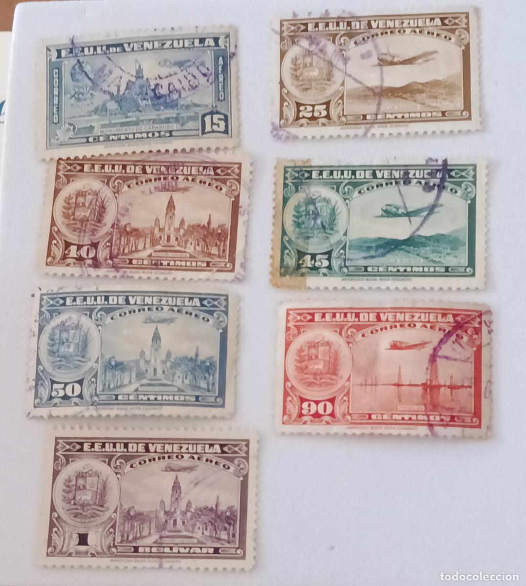 Sellos: Sellos Venezuela 1935. Puerto de La Guaira. A&eacute;reos.