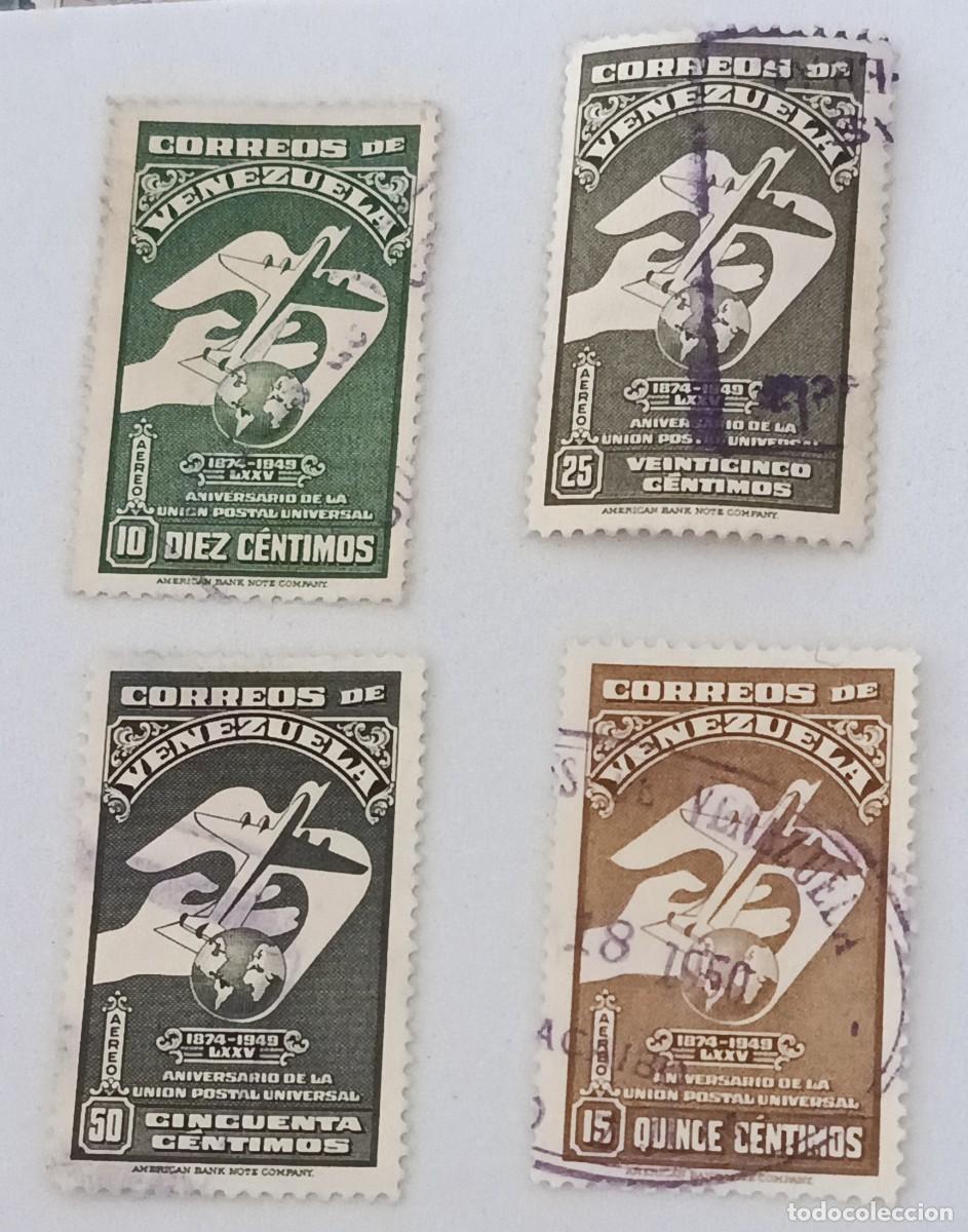 Sellos: Sellos Venezuela 1950. 75 Aniversario de la Uni&oacute;n Postal Universal. A&eacute;reos.