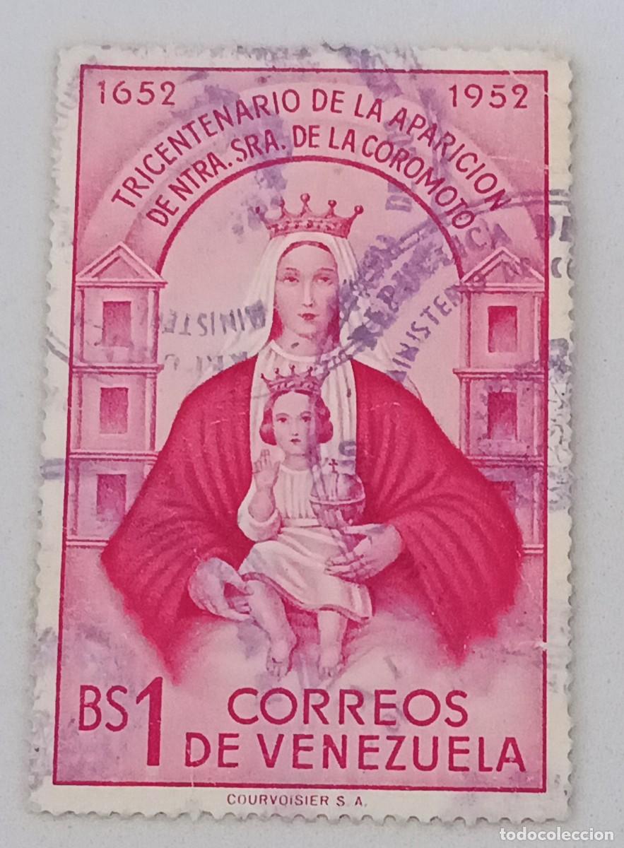 Sellos: Sellos Venezuela 1952. III Centenario de la aparici&oacute;n de la Virgen de Coromoto. (formato grande)
