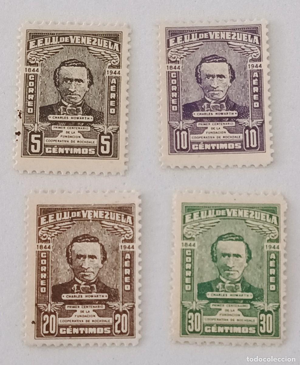 Sellos: Sellos Venezuela 1944 Centenario de la sociedad cooperativa &rdquo;Rochdale&rdquo;. Charles Howard.