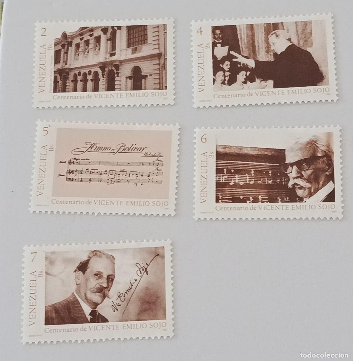 Sellos: Sellos Venezuela 1987 Centenario del nacimiento del compositor Vicente Emilio Sojo, 1.887 - 1.974