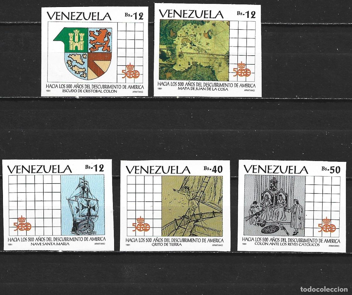 Sellos: VENEZUELA YVERT NUM. 1569/1573 ** SERIE COMPLETA SIN FIJASELLOS SIN DENTAR