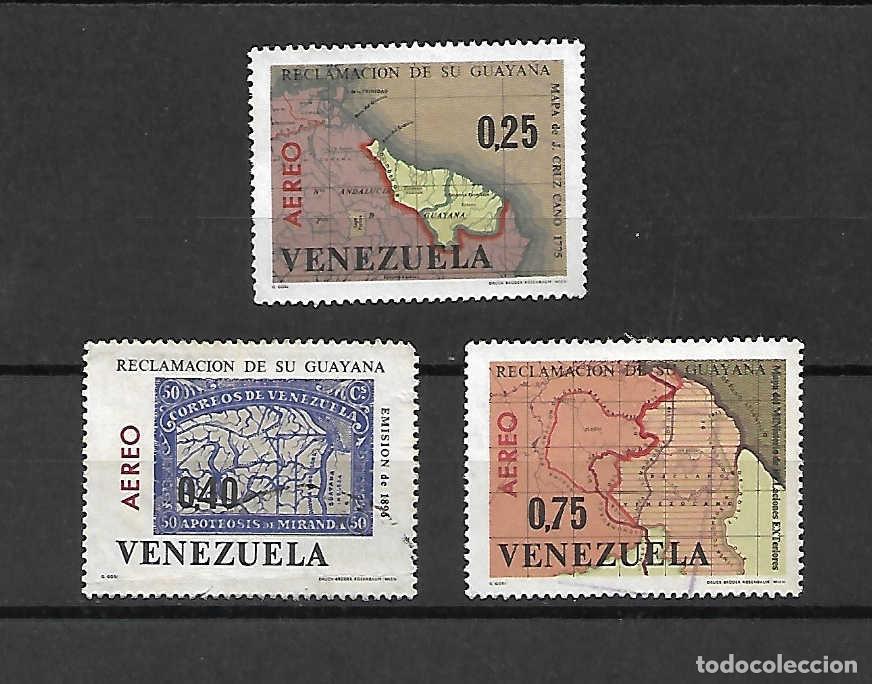 Sellos: Mapa de la Guayana. Venezuela . sellos a&ntilde;o 1965