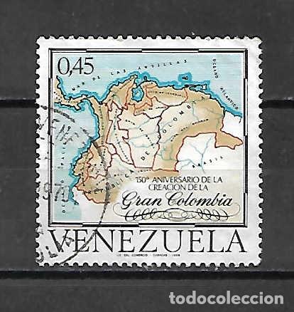 Sellos: Mapa de GRAN COLOMBIA, sello a&ntilde;o 1969