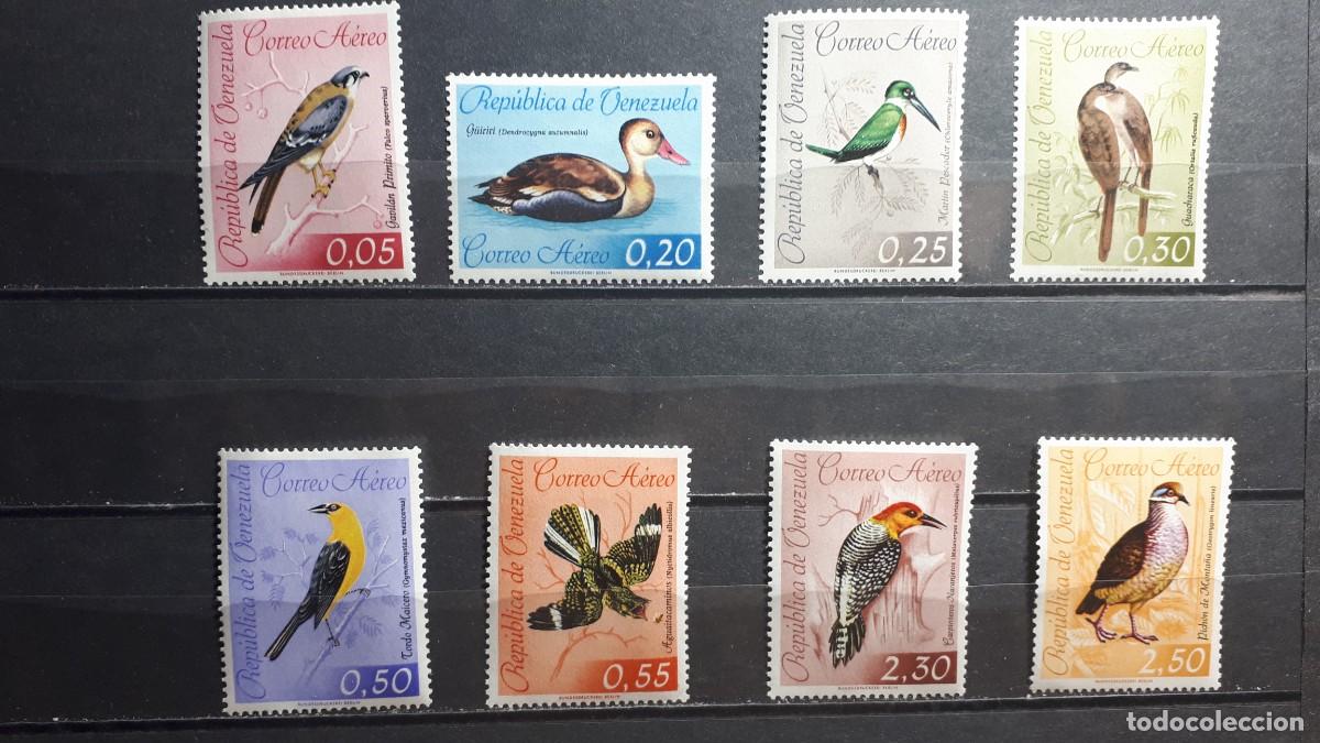 Sellos: VENEZUELA. AVES. FAUNA. A&Ntilde;O 1962. *. YVERT A&Eacute;REO 769/76