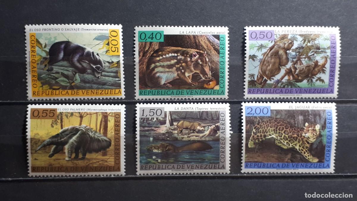 Sellos: VENEZUELA. FAUNA. A&Ntilde;O 1963. *. YVERT A&eacute;reo 778/83