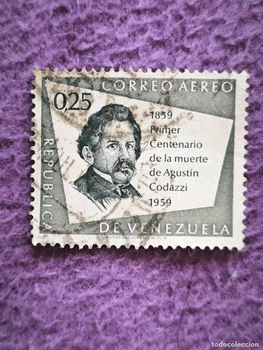 Sellos: Homenaje Al Ge&oacute;grafo Agust&iacute;n Codazzi: Sello Vintage De 0,25 En Su Centenario