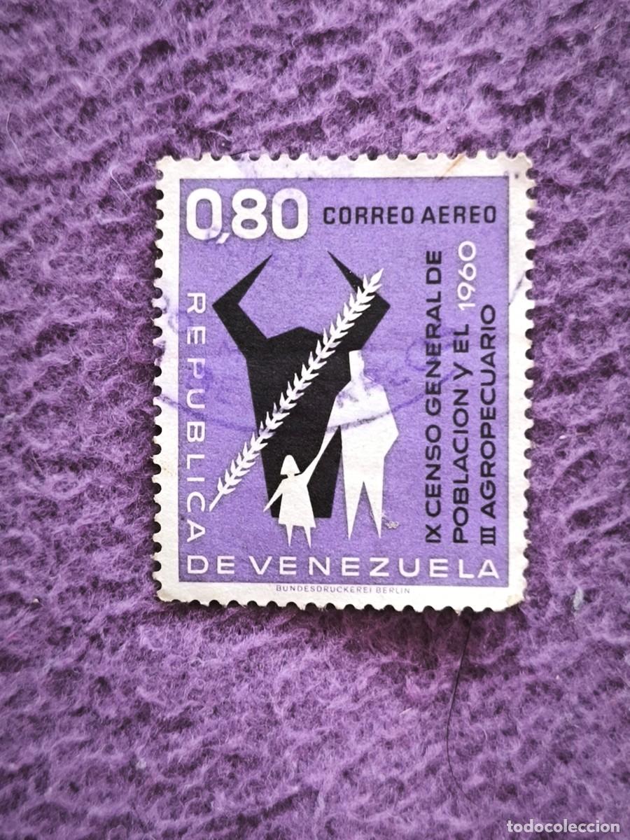 Sellos: Sello Venezuela Correo A&eacute;reo 0,80 &ndash; IX Censo De Poblaci&oacute;n Y III Agropecuario 1960