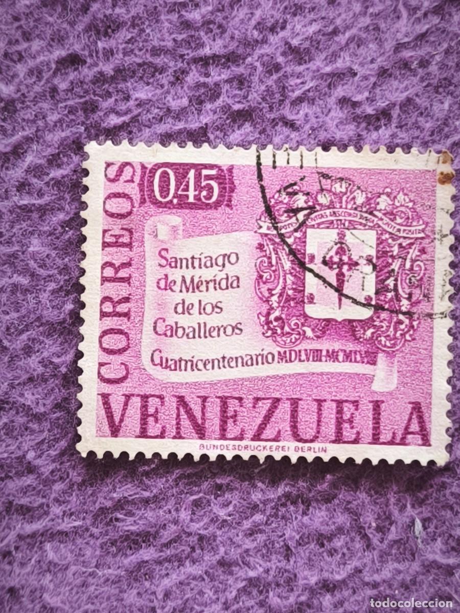 Sellos: Sello Venezuela Correos 0,45 &ndash; Cuatricentenario Santiago De M&eacute;rida De Los Caballeros