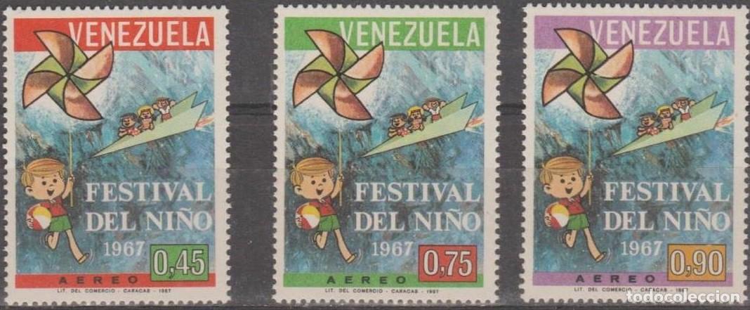 Sellos: VENEZUELA 1967 SERIE 3 STAMPS MNH FESTIVAL DEL NI&Ntilde;O CHILDREN'S ENFANTS BAMBINI KINDERFESTIVAL