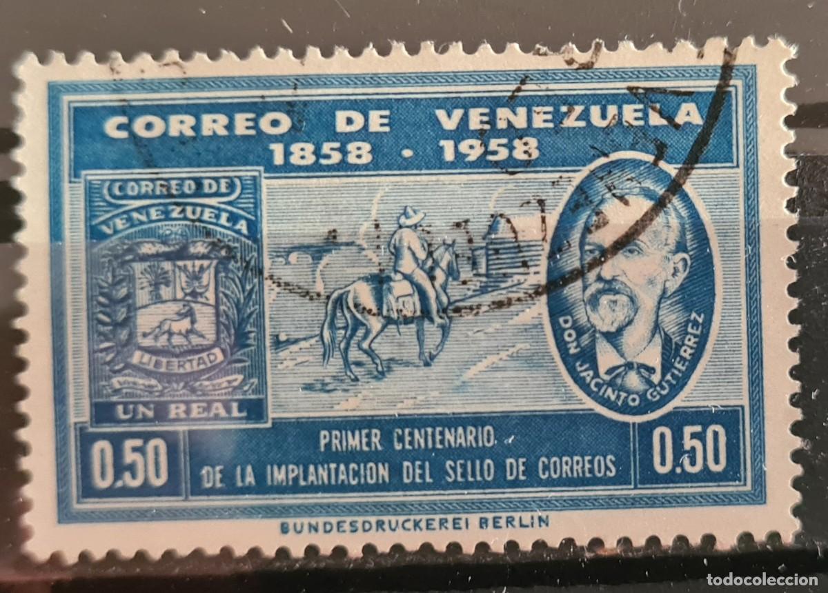Sellos: Sello usado de Venezuela 1959: Centenario del sello