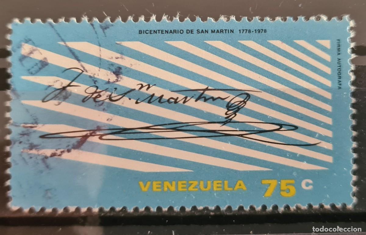 Sellos: Sello usado de Venezuela 1979: Bicentenario del nacimiento de Jos&eacute; de San Mart&iacute;n