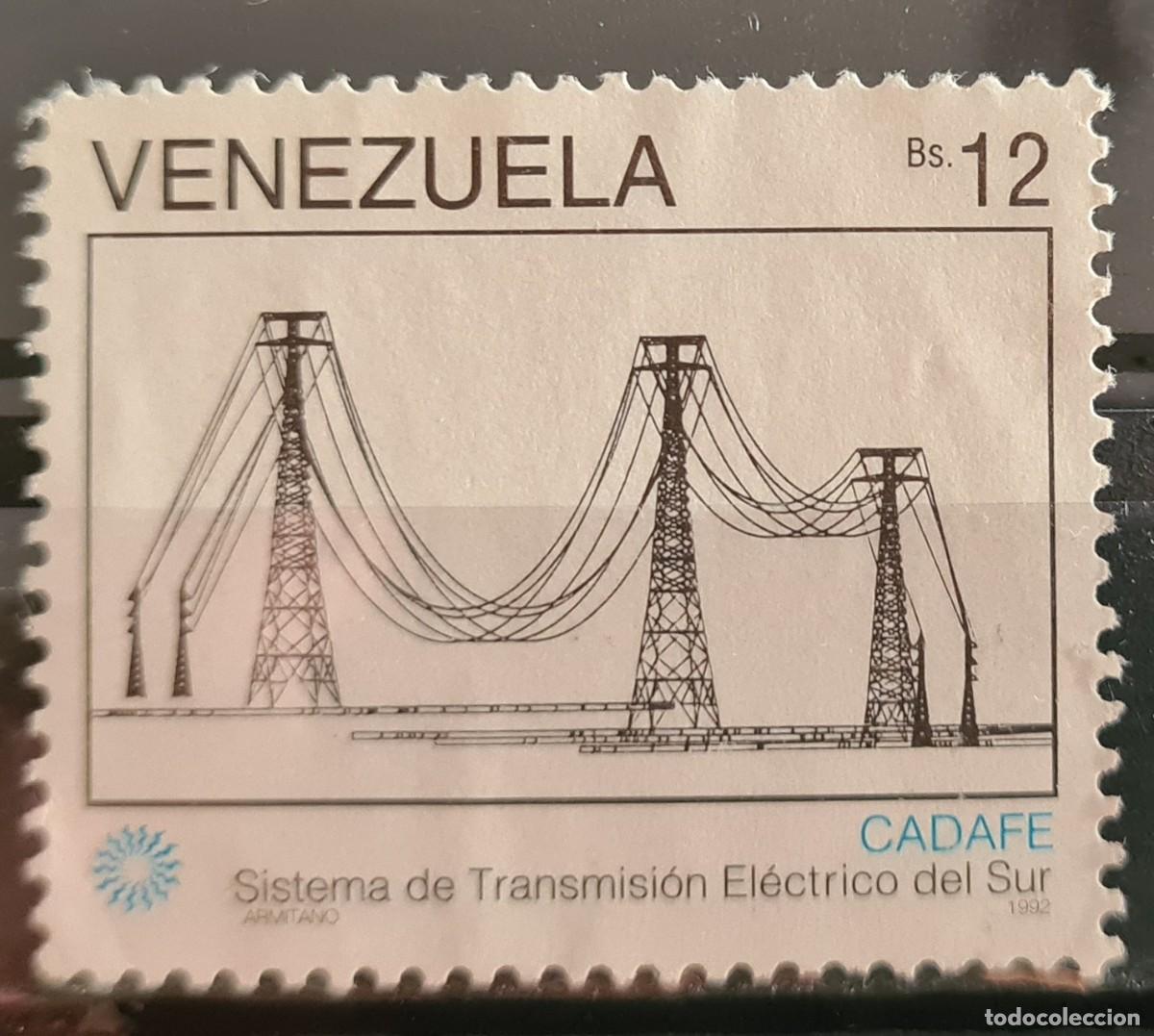 Sellos: Sello usado de Venezuela 1992: electrificaci&oacute;n del sur del pa&iacute;s