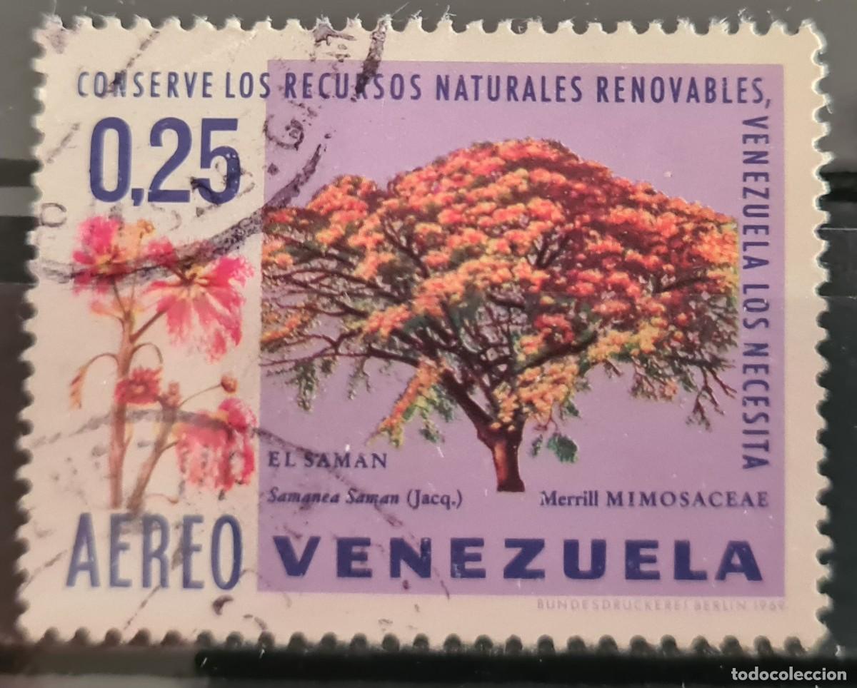 Sellos: Sello a&eacute;reo usado de Venezuela 1969: Conservaci&oacute;n de los recursos naturales renovables