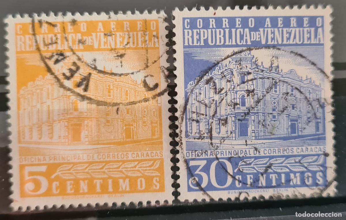 Briefmarken: Serie de sellos a&eacute;reos de Venezuela 1958-59: Edificio de Correos de Caracas