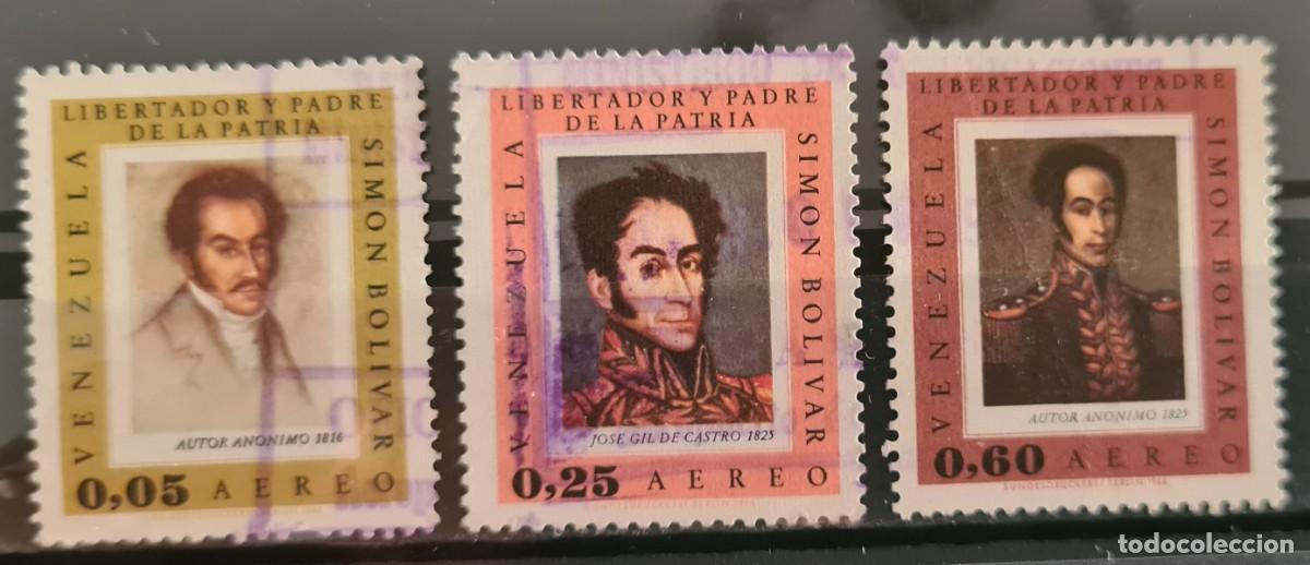 Briefmarken: Serie de sellos a&eacute;reos de Venezuela 1966: Retratos de Sim&oacute;n Bol&iacute;var