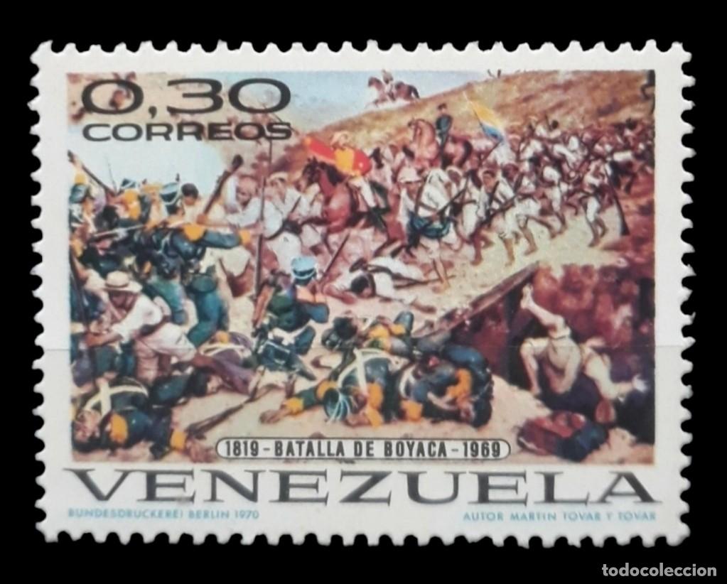 Sellos: VENEZUELA 1970 CL Aniversario de la batalla de Boyac&aacute;. NUEVO - MNH.