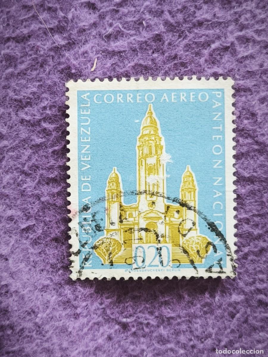 Sellos: Sello Antiguo Venezuela 0,20 Correo A&eacute;reo &ndash; Pante&oacute;n Nacional Para Coleccionistas Filatelia Am&eacute;rica