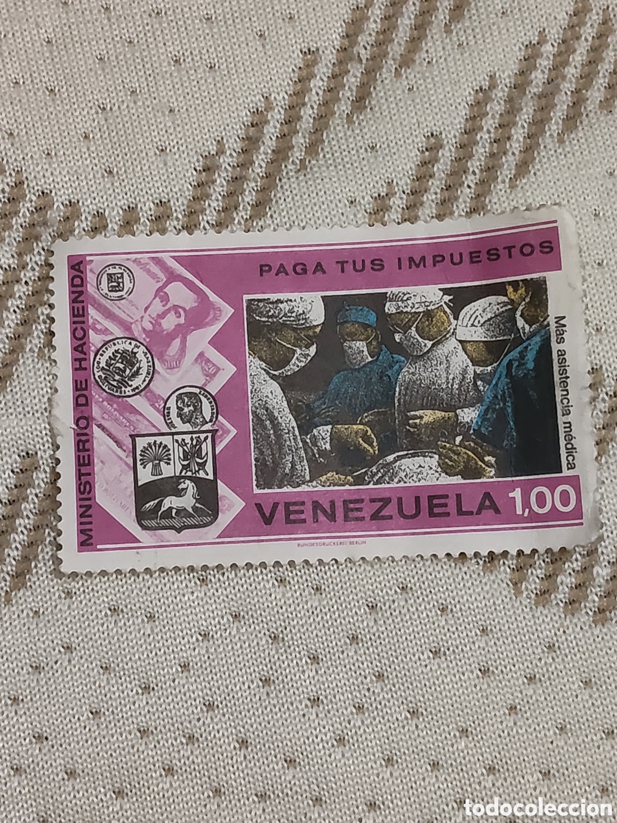 Sellos: Sello de Venezuela campa&ntilde;a gubernamental paga tus impuestos 1974 usado