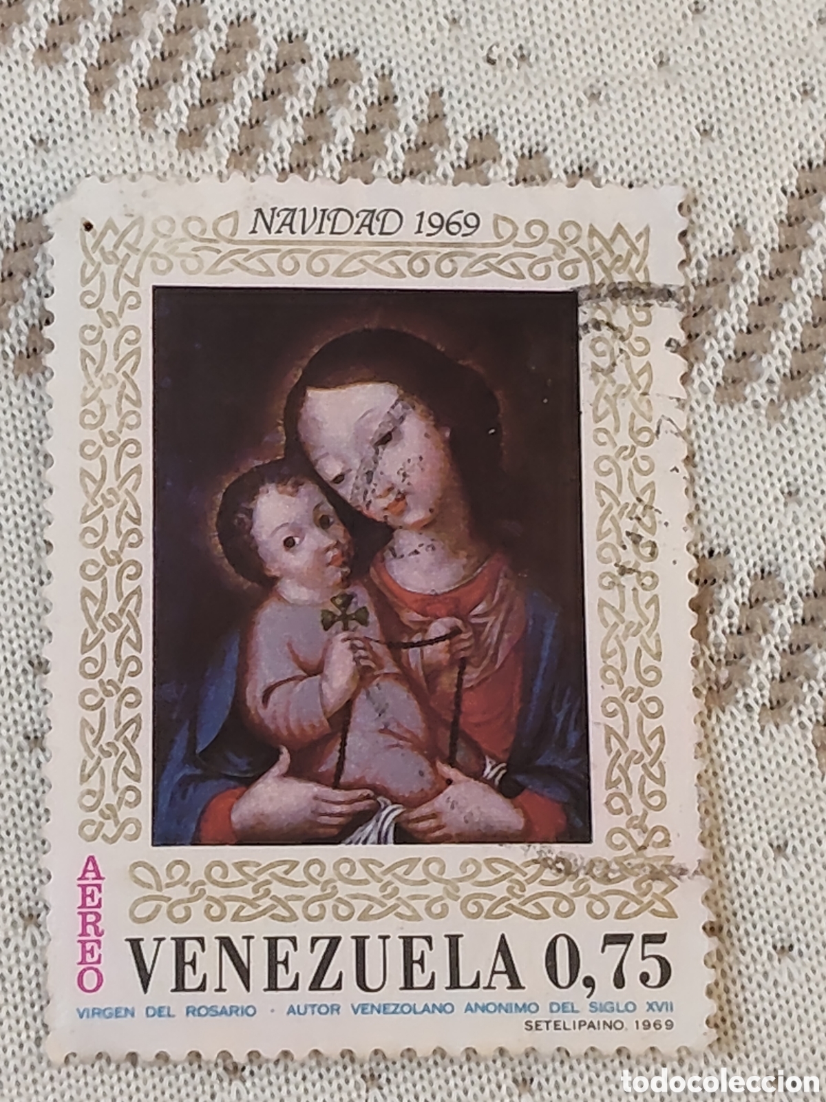 Sellos: Sello de Venezuela Navidad 1969 Virgen del Rosario
