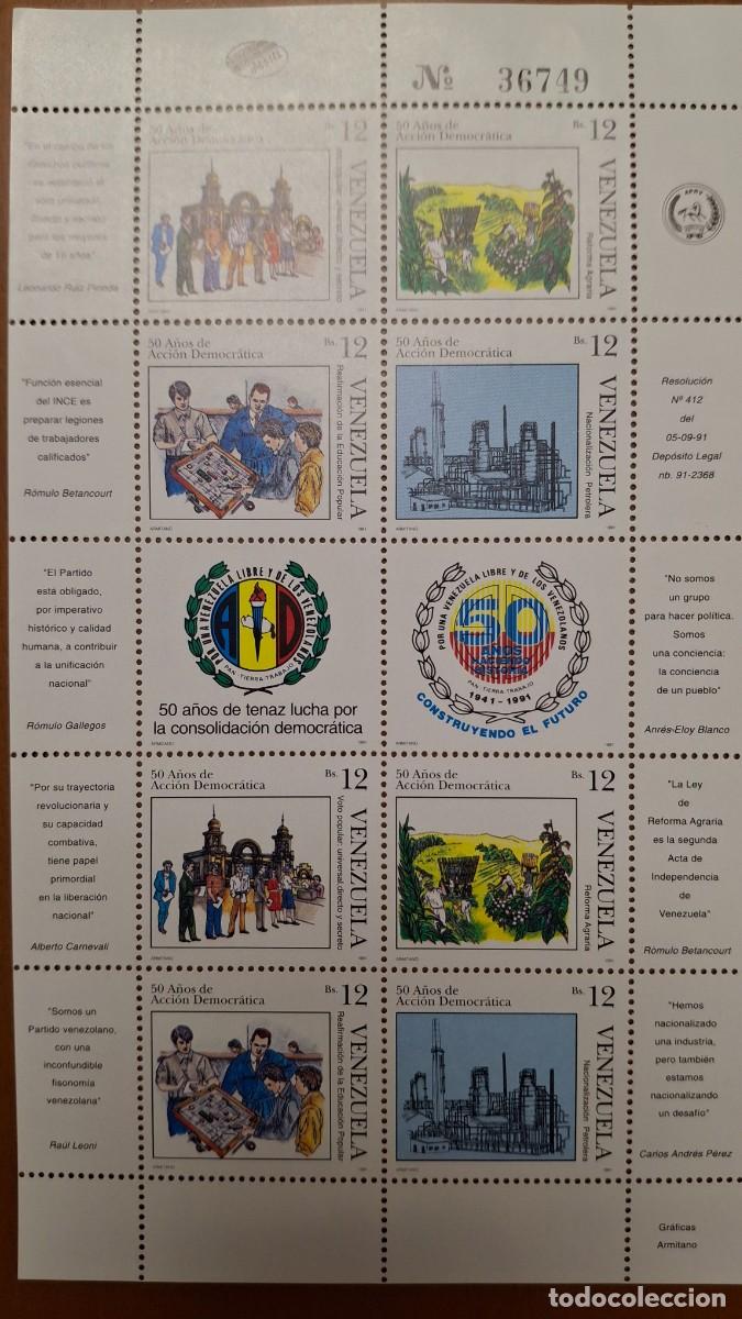 Stamps: HB681 HOJITAS BLOQUE de VENEZUELA en NUEVO ideal para tematicas (leer descripcion)