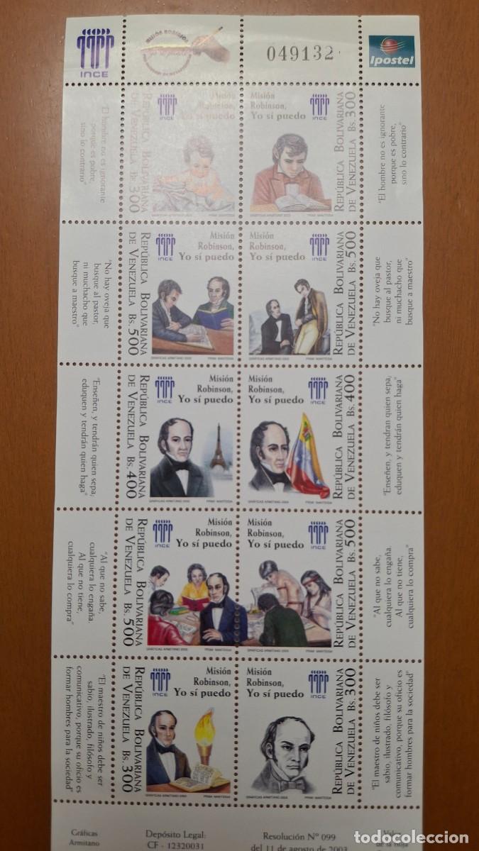 Timbres: HB732 HOJITAS BLOQUE de VENEZUELA en NUEVO ideal para tematicas (leer descripcion)