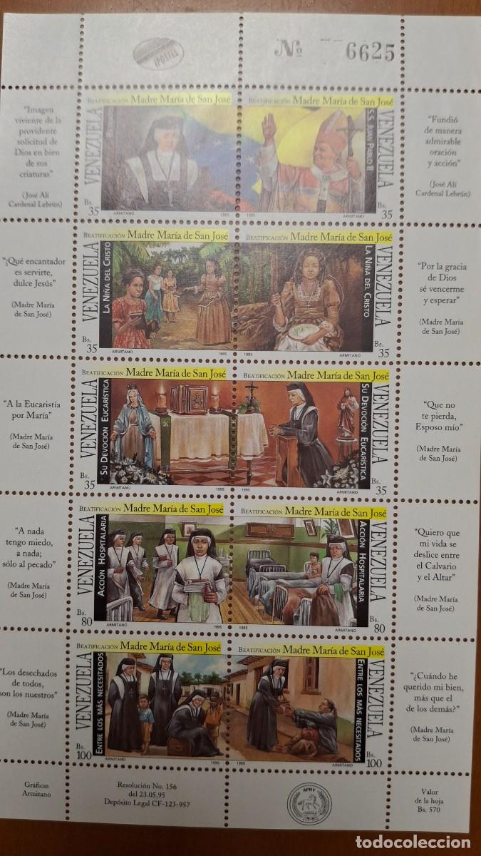 Briefmarken: HB746 HOJITAS BLOQUE de VENEZUELA en NUEVO ideal para tematicas (leer descripcion)