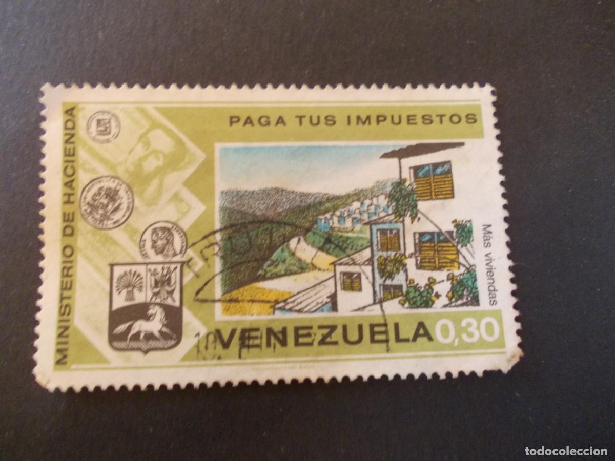 Francobolli: Sello Venezuela 0,30 M&aacute;s viviendas Paga tus impuestos propaganda fiscal hacienda venezolana 1974