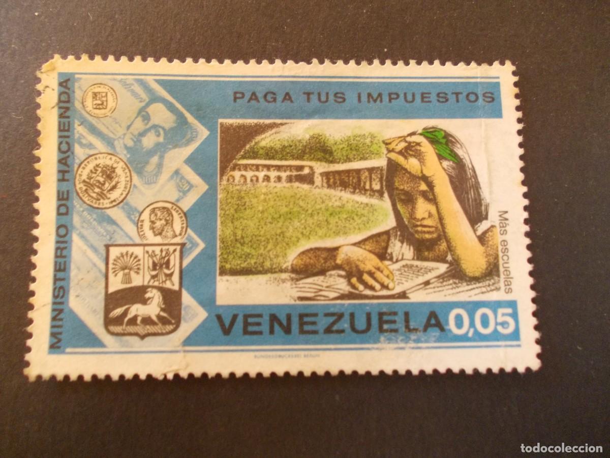 Selos: Sello Venezuela 0,05 M&aacute;s escuelas Paga tus impuestos propaganda fiscal educacion venezolana 1974