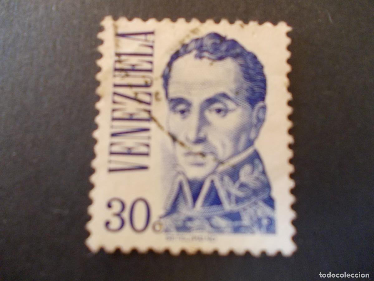 Francobolli: Sello Venezuela 30c Sim&oacute;n Bol&iacute;var azul retrato hist&oacute;rico Jos&eacute; Mar&iacute;a Espinosa 1976