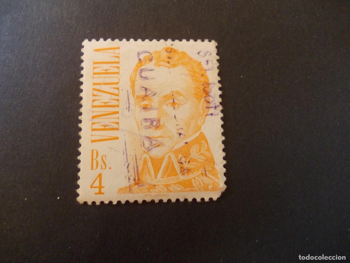 Briefmarken: Sello Venezuela Bs.4 Sim&oacute;n Bol&iacute;var azul retrato hist&oacute;rico Jos&eacute; Mar&iacute;a Espinosa 1976 Gubernamental