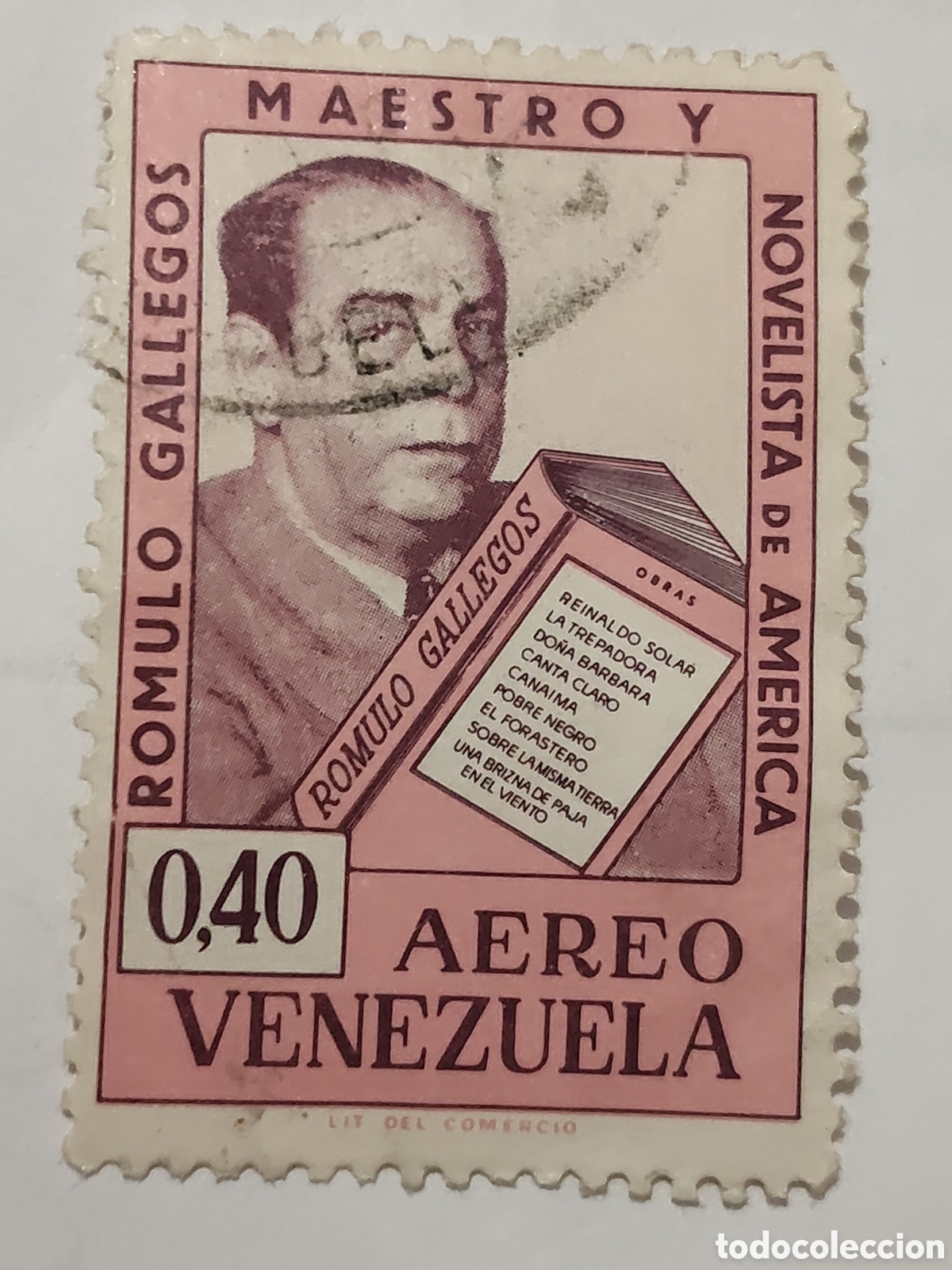 Sellos: Sello de Venezuela R&oacute;mulo Gallegos escritor educador y expresidente venezolano 1964