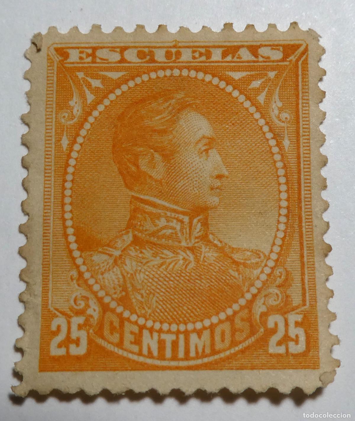 Sellos: Sello postal de 1882 VENEZUELA &rdquo;ESCUELAS, 25 c&eacute;ntimos SIMON BOLIVAR