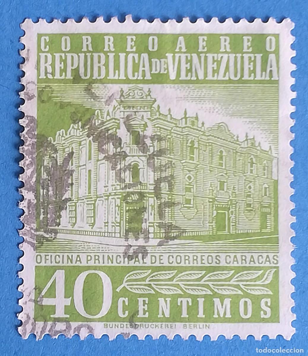 Sellos: Venezuela 40 c&eacute;ntimos. Oficina Principal de Correos, Caracas 1958.