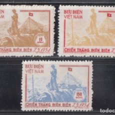 Sellos: VIETNAM, 1954-56 YVERT Nº 78 / 80 /**/,
