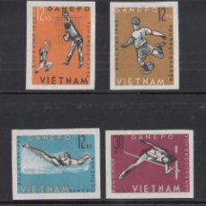 Sellos: VIETNAM, 1963 YVERT Nº 345 / 348 /**/, SIN DENTAR.