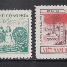 Sellos: VIETNAM, 1960 YVERT Nº 186 / 187 /**/, SIN FIJASELLOS