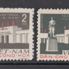Sellos: VIETNAM, 1960 YVERT Nº 210 / 211 /**/, SIN FIJASELLOS