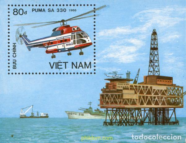Sellos: 231774 MNH VIETNAM 1989 HELICOPTERO