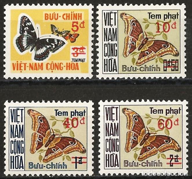 Sellos: Vietnam del Sur 1974 - Mi P 21 a 24 - YT T 21 a 24 - Mariposas ( Serie completa ) MNH**